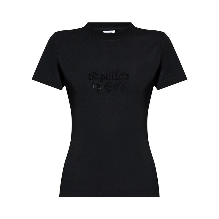 

Футболка Vetements Spoiled By God Fitted T-Shirt Black, черный