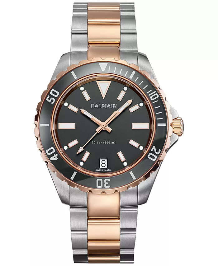 

Мужские наручные часы Swiss Ophrys с двухцветным браслетом из нержавеющей стали, 43 мм Balmain