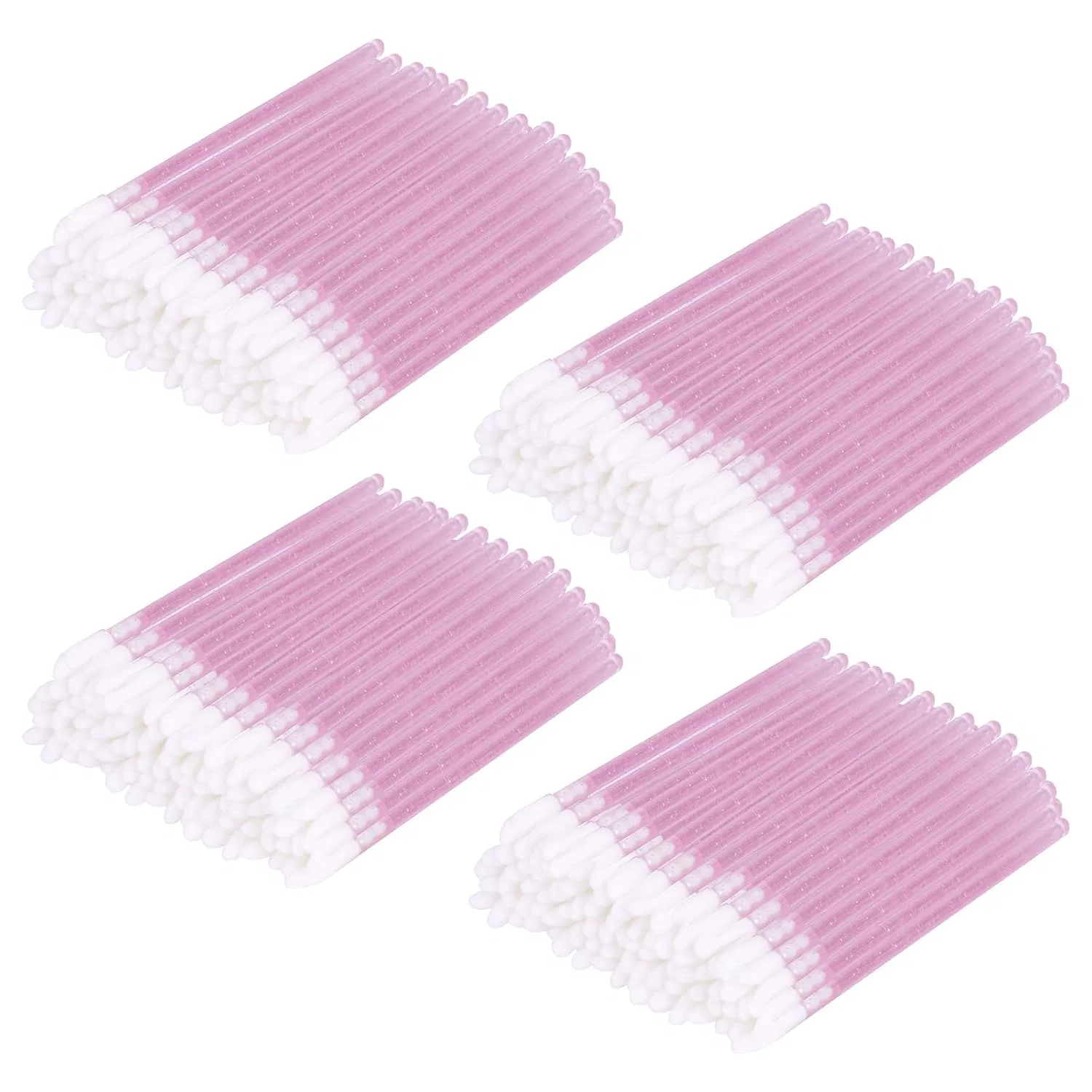 Набор из 200 одноразовых кистей для губ розового цвета Alaoo, Crystal Pink 200Pcs (4 Packs)