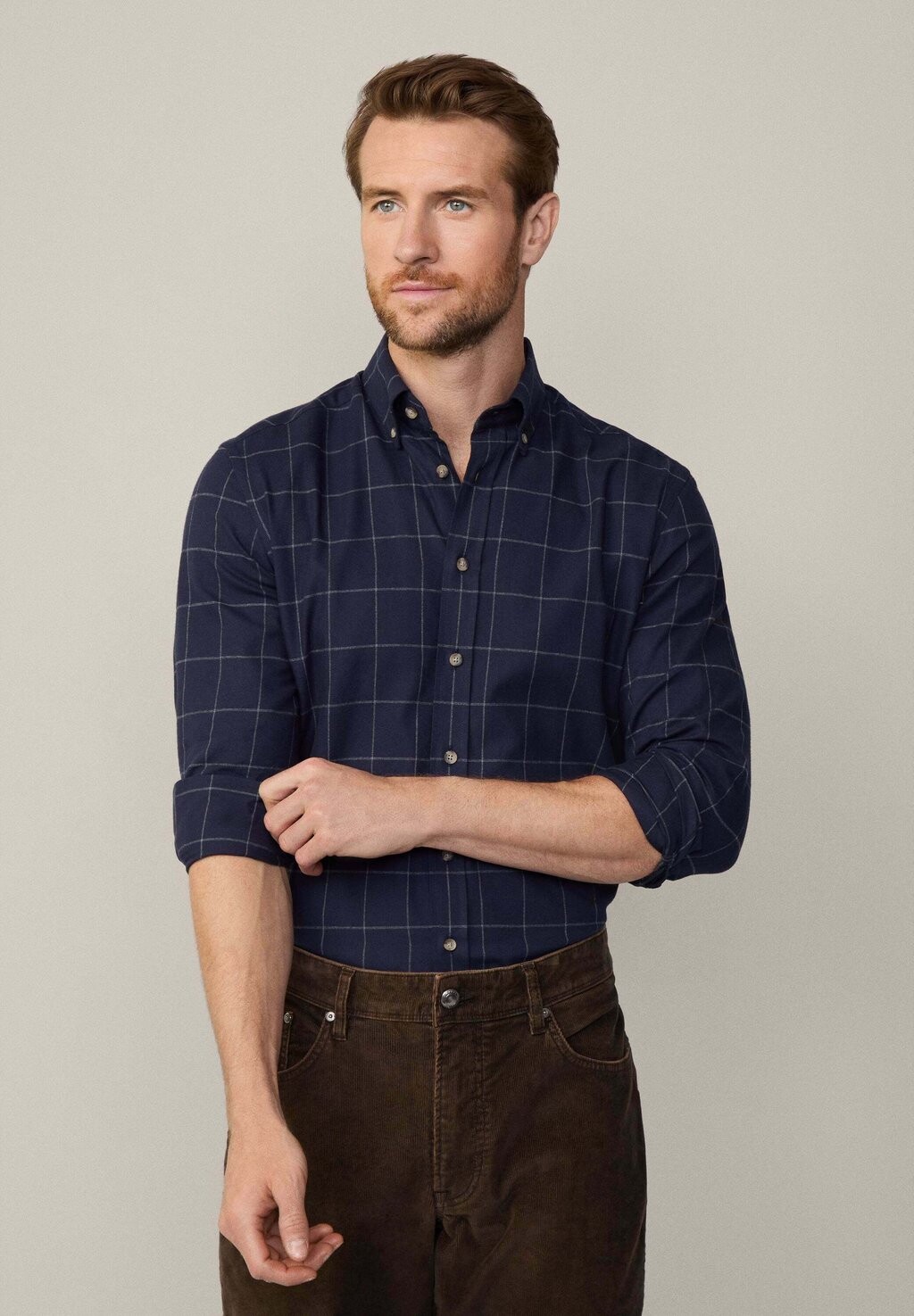 

Рубашка WINDOWPANE Hackett London, синий
