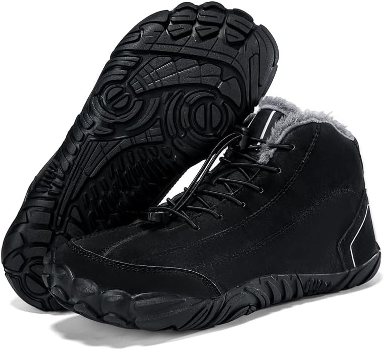 

Мужские водонепроницаемые зимние ботинки Soft time TOY Snow Boots с меховой подкладкой, теплые, на щиколотке, с застежкой-молнией, удобные для ходьбы, черный