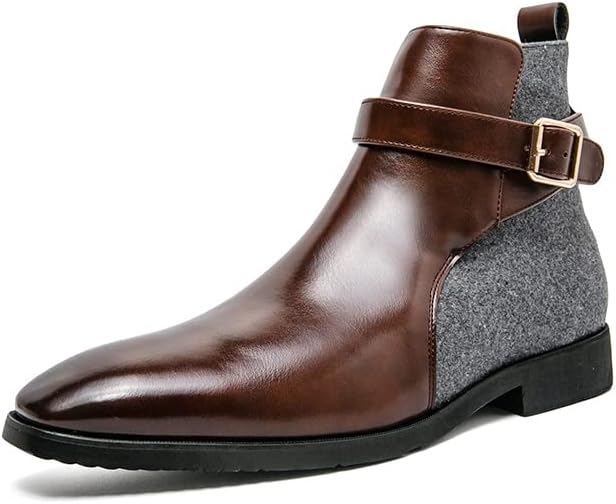 

Мужские ретро-ботинки Sfwarmart 39-46, удобные, модные, с противоскользящим покрытием, износостойкие, для делового офиса, коричневый