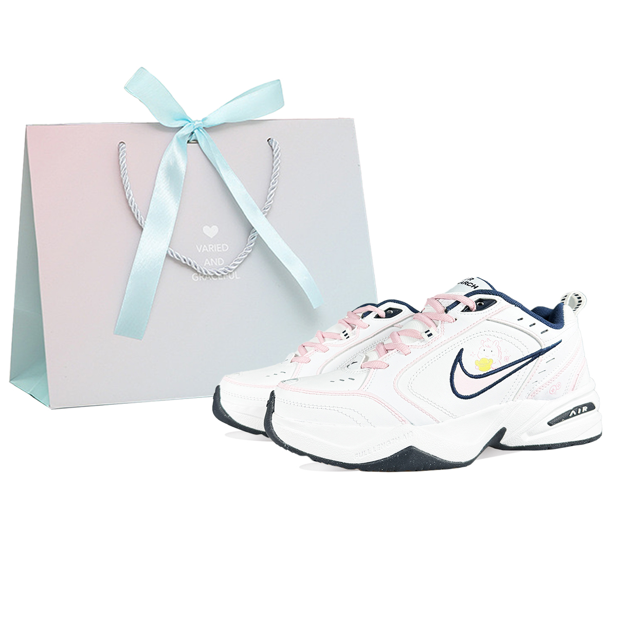 

Nike Кроссовки Air Monarch 4 Slip Resistant Low top Chunky Unisex Pink White