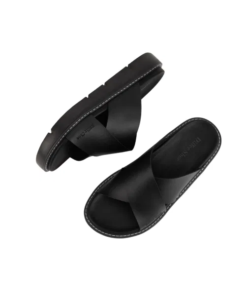 Мужские сандалии из искусственной кожи DIFFERSHOE EXOR 5CM чёрные — фото 4