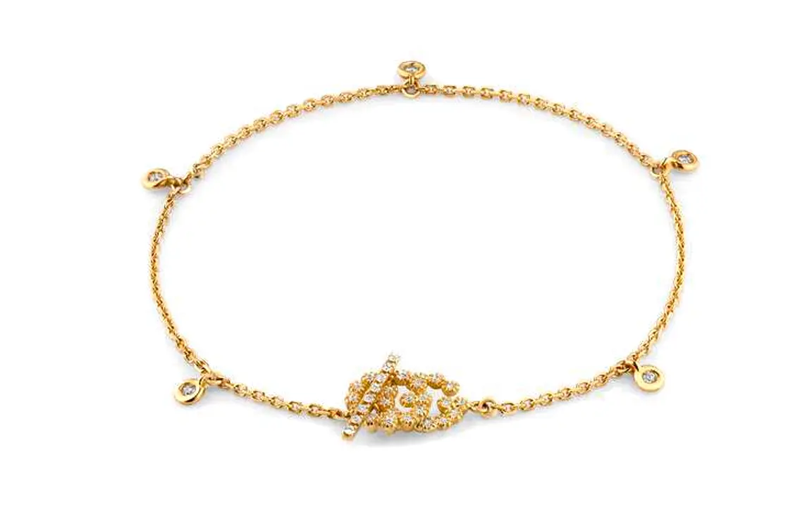 

GUCCI Браслет GG Running 18K Gold Diamond Unisex Gold