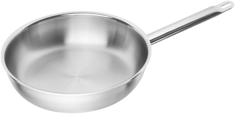 

ZWILLING 65128-260 Pro SS Сковорода, 3-слойная, 10,2 дюйма (26 см), нержавеющая сталь, трехслойная конструкция, вся поверхность, совместима с индукционной индукцией [Официальный продукт, продается в Японии], Silver