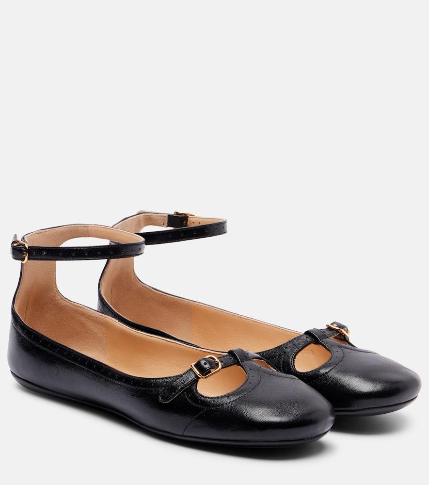 Балетки Leonore из кожи Chloé, Black