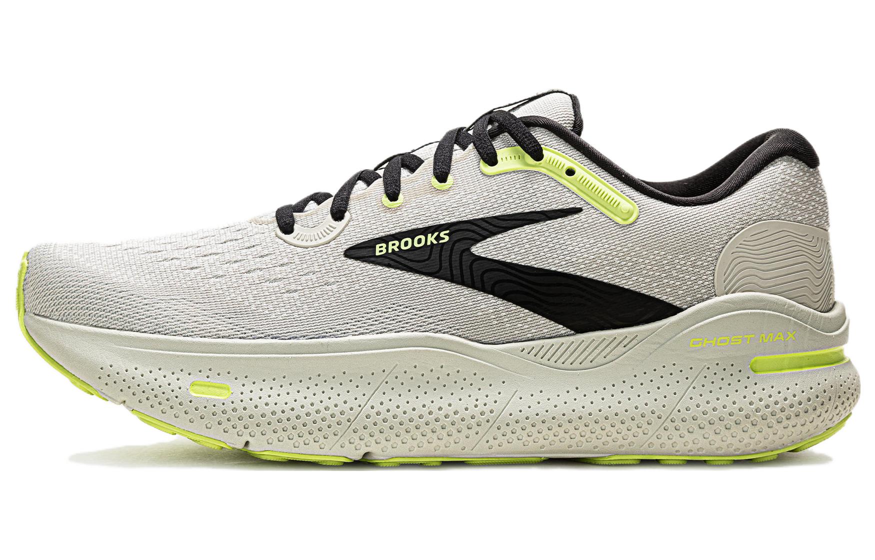 

Футболка Ghost Max 'Grey Sharp Green' Брукс, серо-желтая