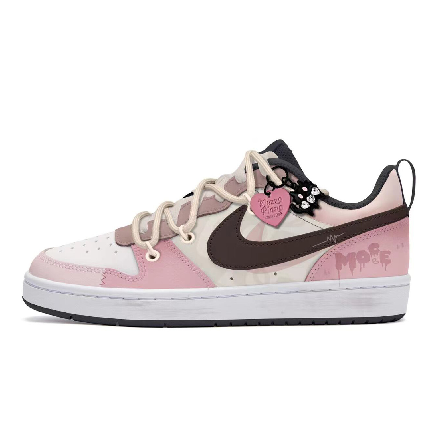 

Кроссовки Nike Court Borough Skateboard Shoes Women's Low-Top Pink, Розовый, Кроссовки Nike Court Borough Skateboard Shoes Women's Low-Top Pink