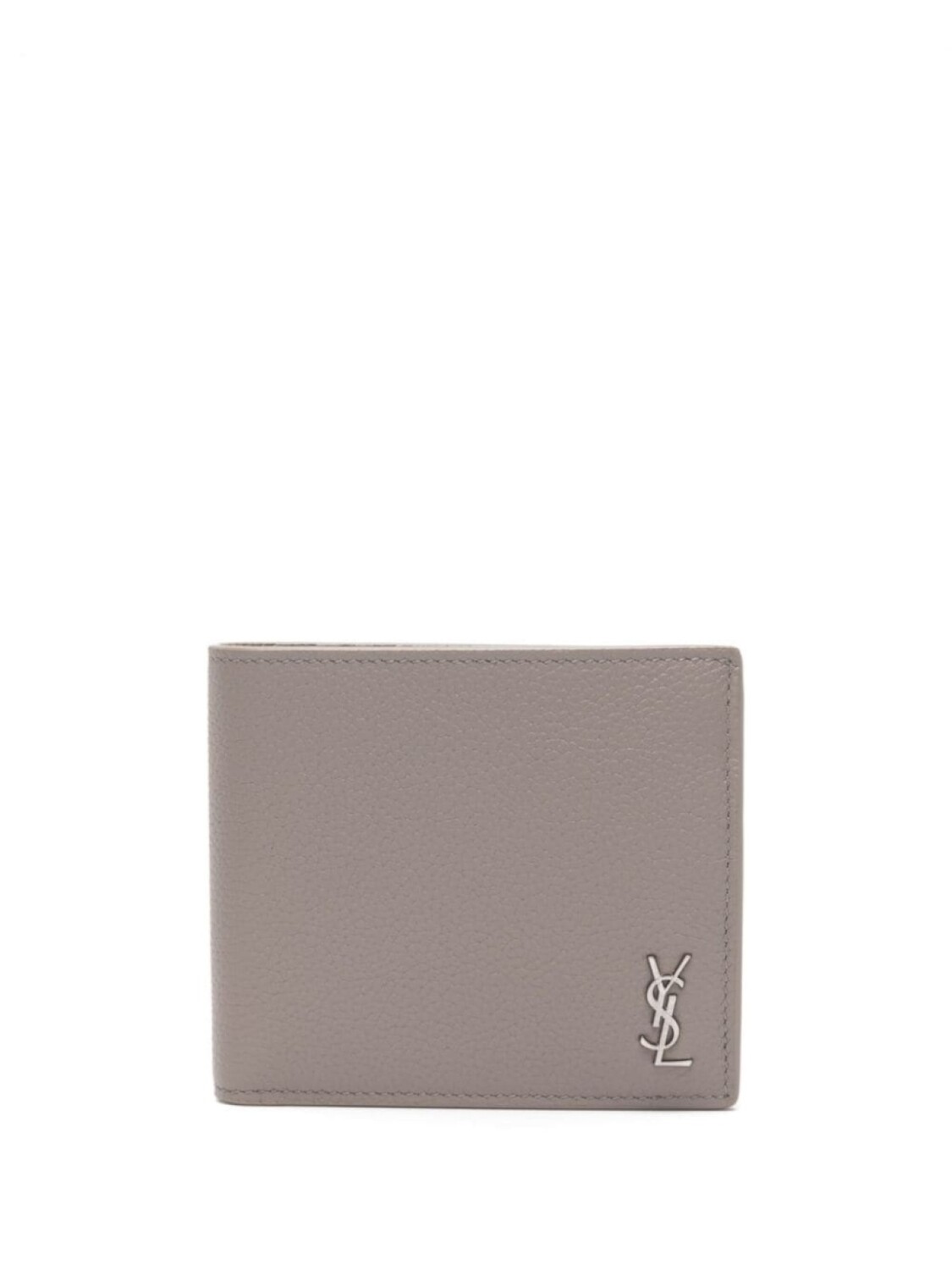 

Saint Laurent bi-fold leather wallet, серый