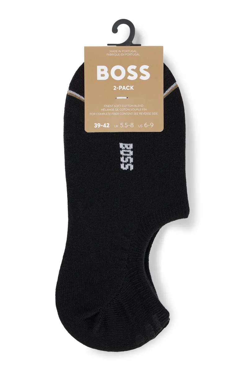 Деловые носки BOSS "2P LC Iconic CC W" (2 пары в упаковке, 2 шт. в упаковке), с вышивкой BOSS, черный — фото 2