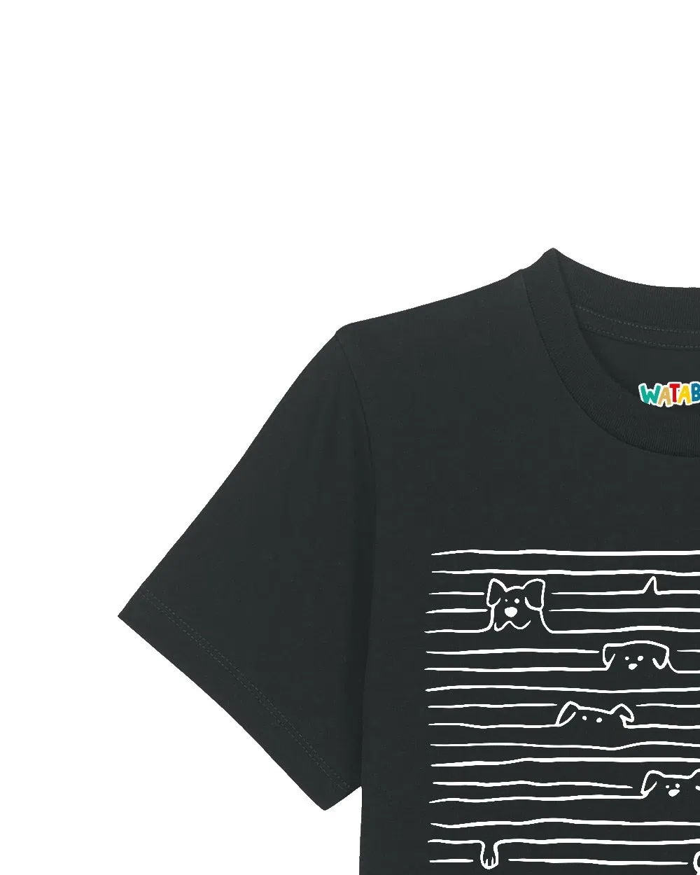 Футболка с рисунком Doodle Dogs Wat? Apparel, черный — фото 3