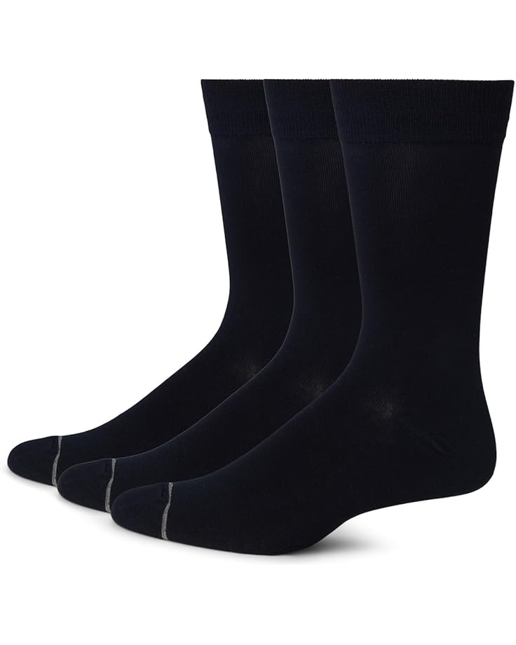 

Носки Florsheim Bamboo Flat Crew Dress 3-Pack Socks, темно-синий