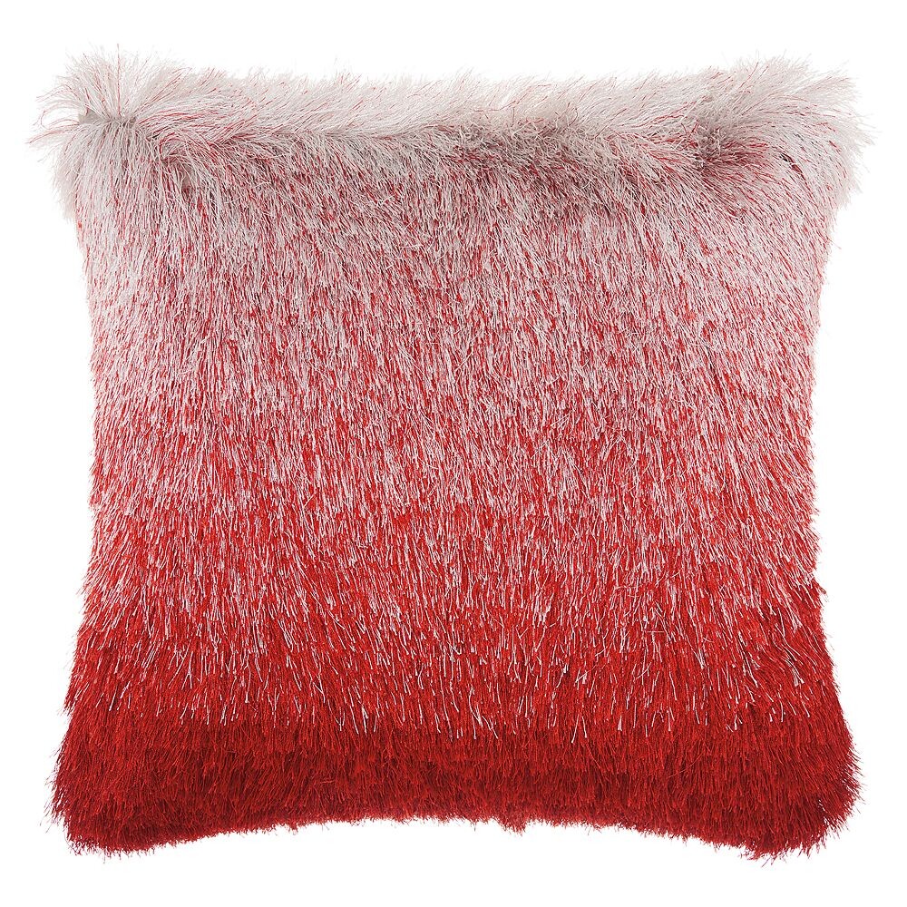 

Декоративная подушка Mina Victory Illusion Shag, цвет Red Silver