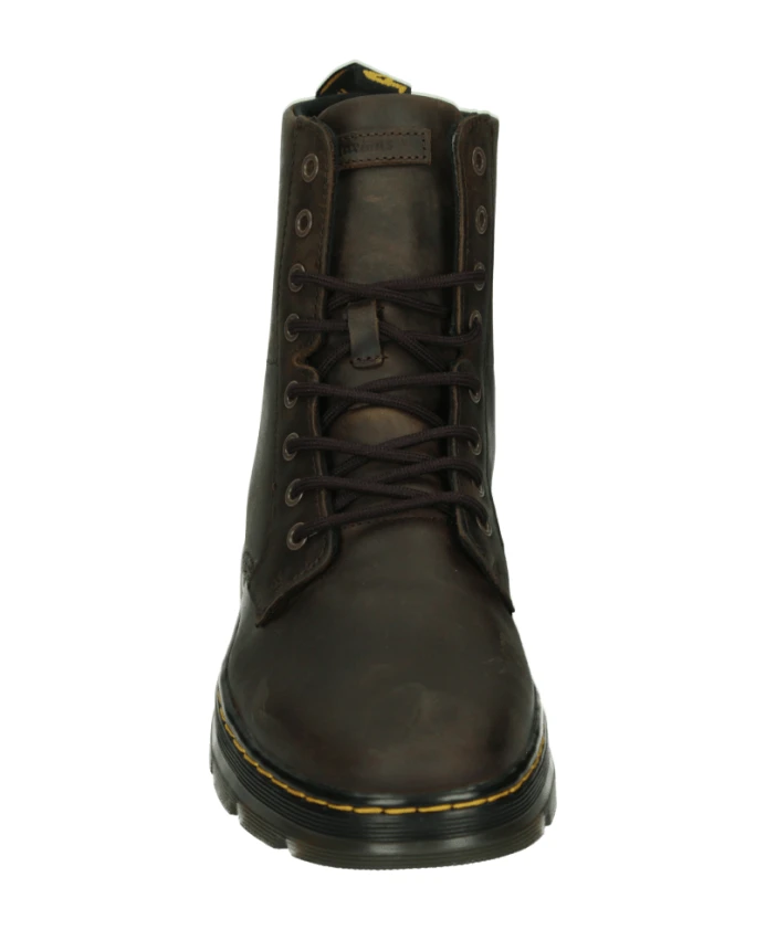 Коричневые кожаные повседневные туфли средней высоты Dr. Martens, коричневый — фото 2