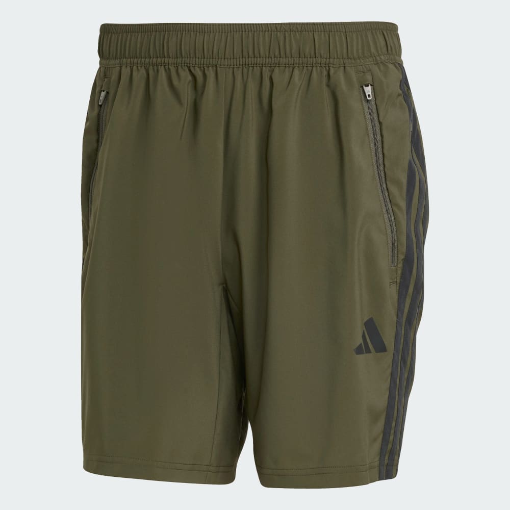 Спортивные шорты Adidas Essentials Training 3-Stripes Woven Shorts, цвет Night Cargo — фото 4