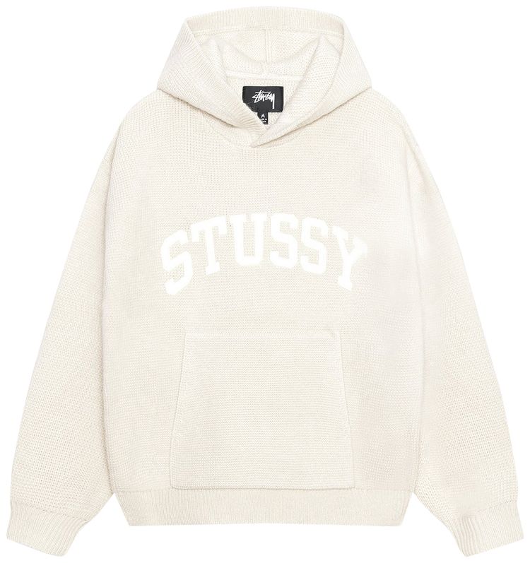 

Худи Stussy Felt Patch Knit Hoodie 'Natural', кремовый