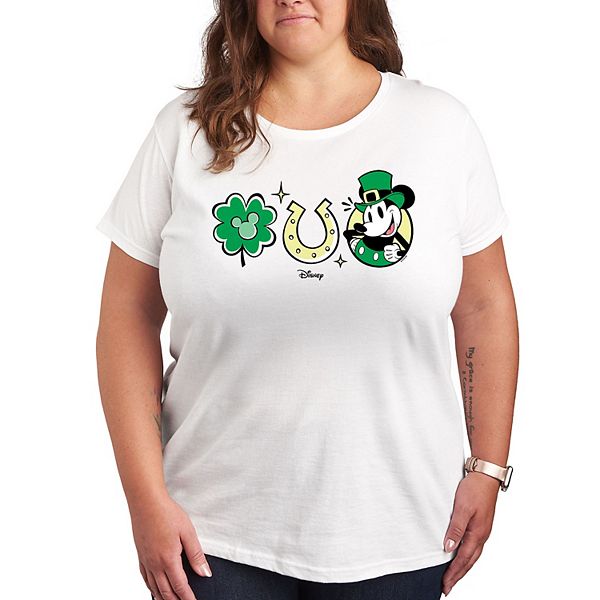 

Футболка с принтом Mickey Mouse и иконками St Patrick's Day Disney, White