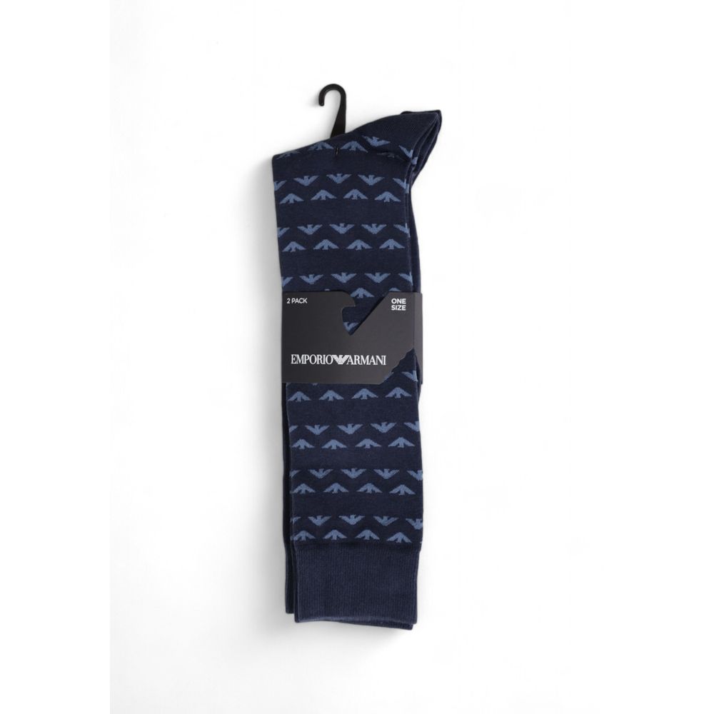

Синий хлопковый носок Emporio armani underwear