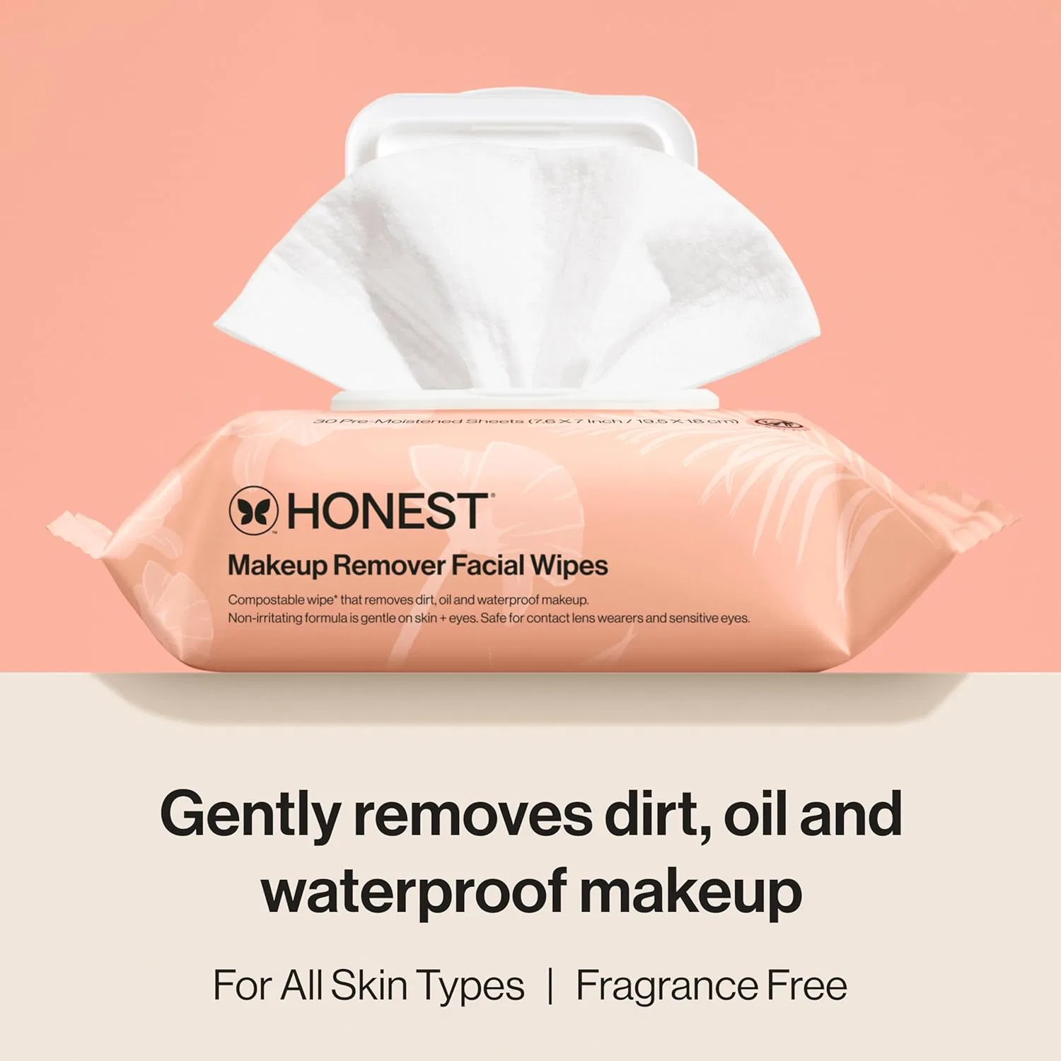 Средство для снятия макияжа Honest Beauty — Салфетки для снятия макияжа на растительной основе, 726 г — фото 2