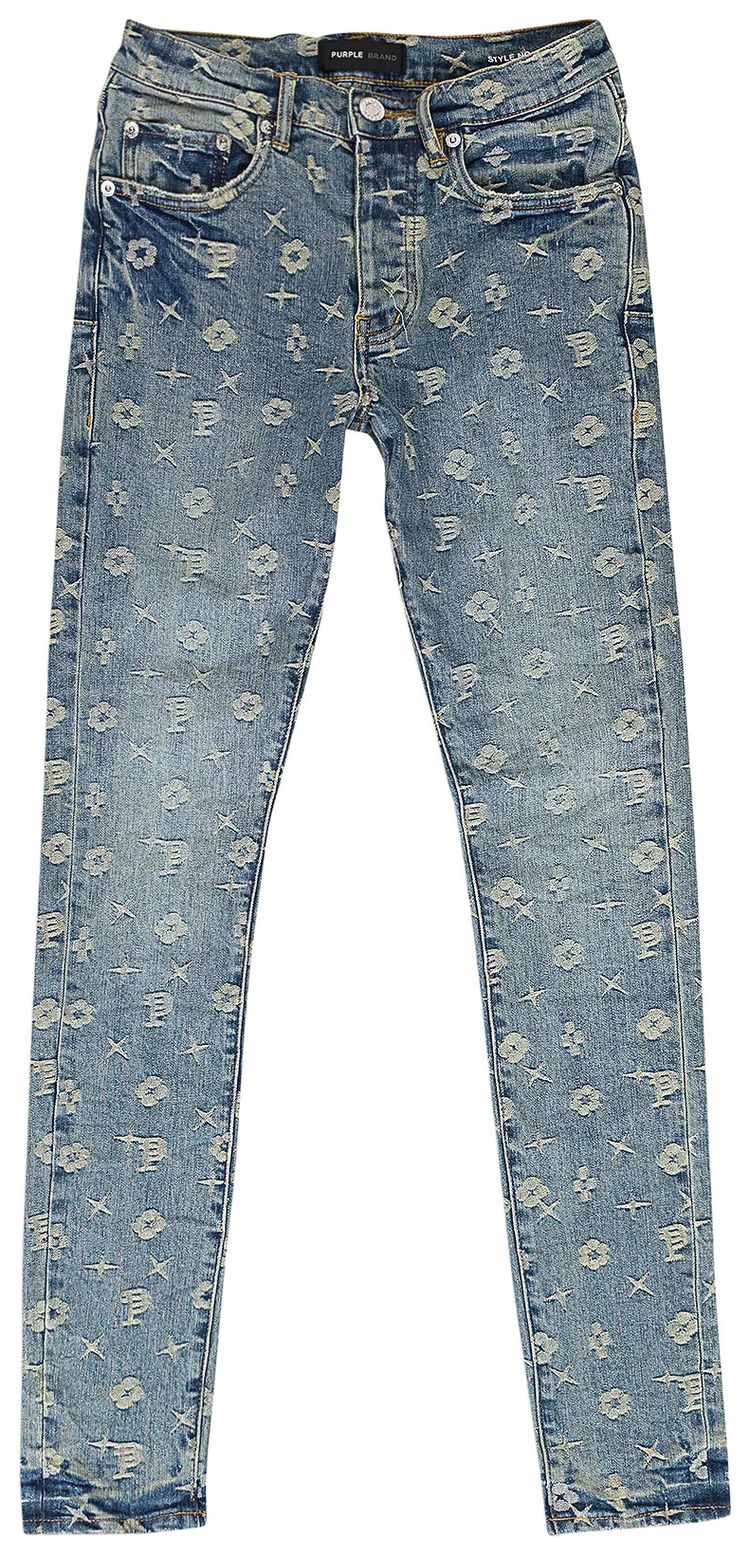 

Джинсы PURPLE BRAND Monogram Jacquard Skinny Jeans 'Mid Indigo', синий