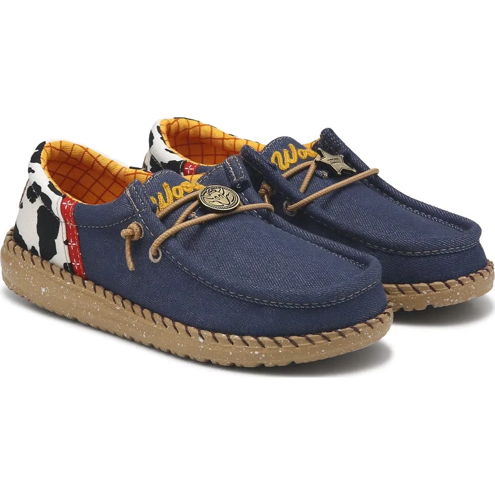 Детские слипоны Wally Toy Story Heydude, Black Denim Woody