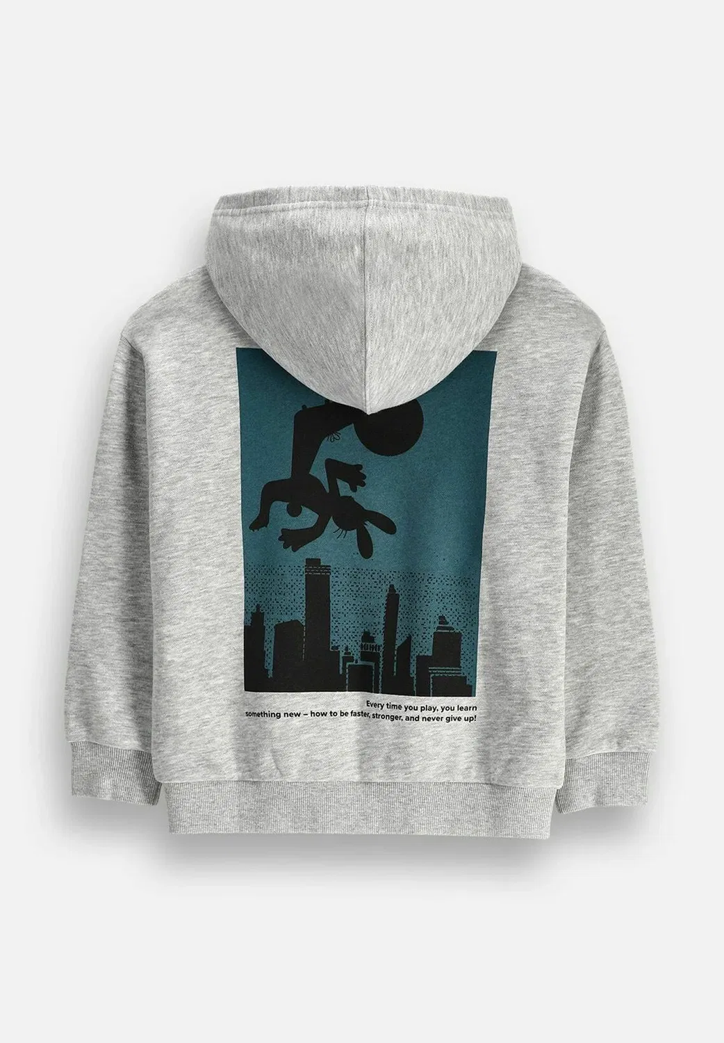Kinder-Hoodie mit reissverschluss - толстовка на молнии Coccodrillo, Grey — фото 2
