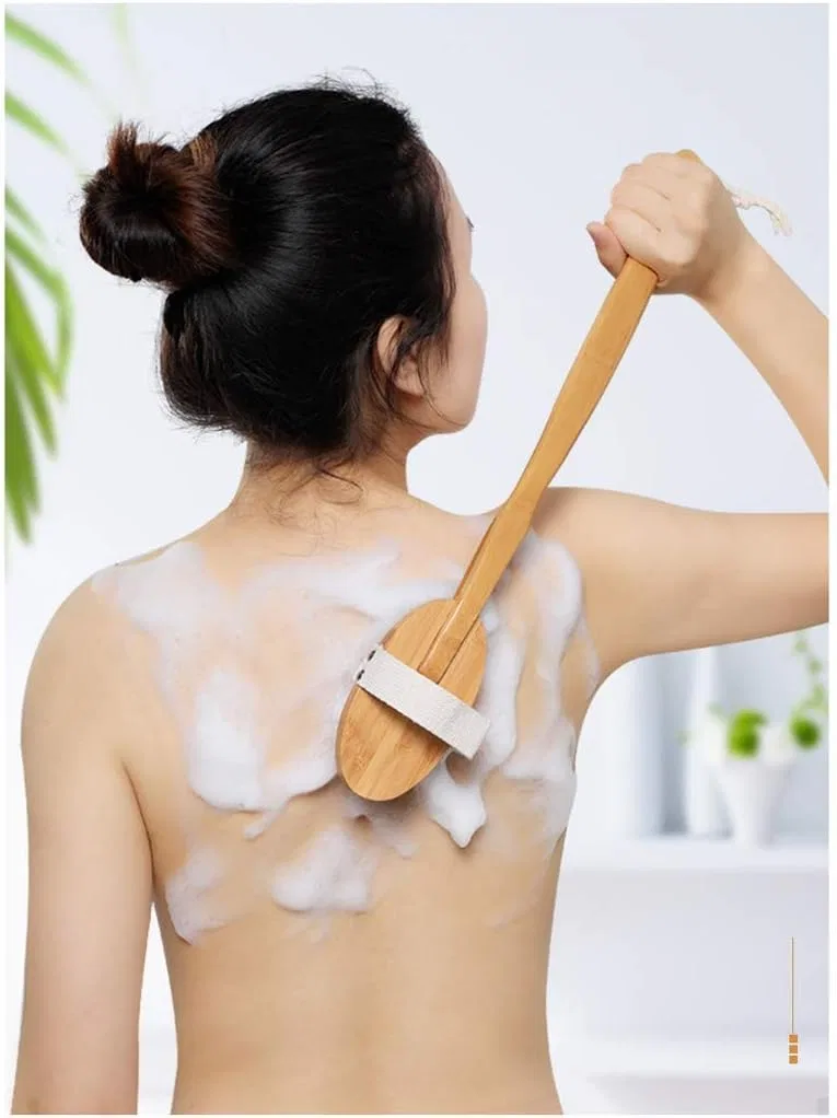 Щетка для тела Bath Brush, дерево + люфа + щетина, 48 см, C Wyrkyp — фото 4