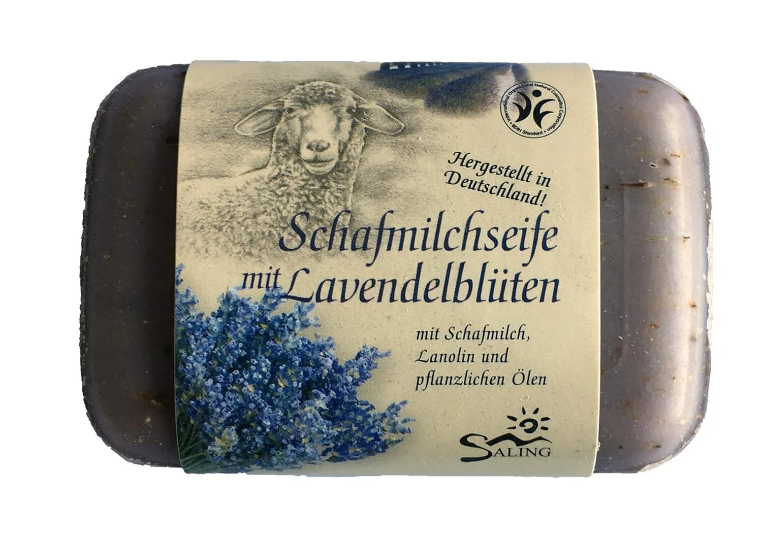 Мыло овечье молоко с лавандой Saling, 50 мл, Lavender Flowers