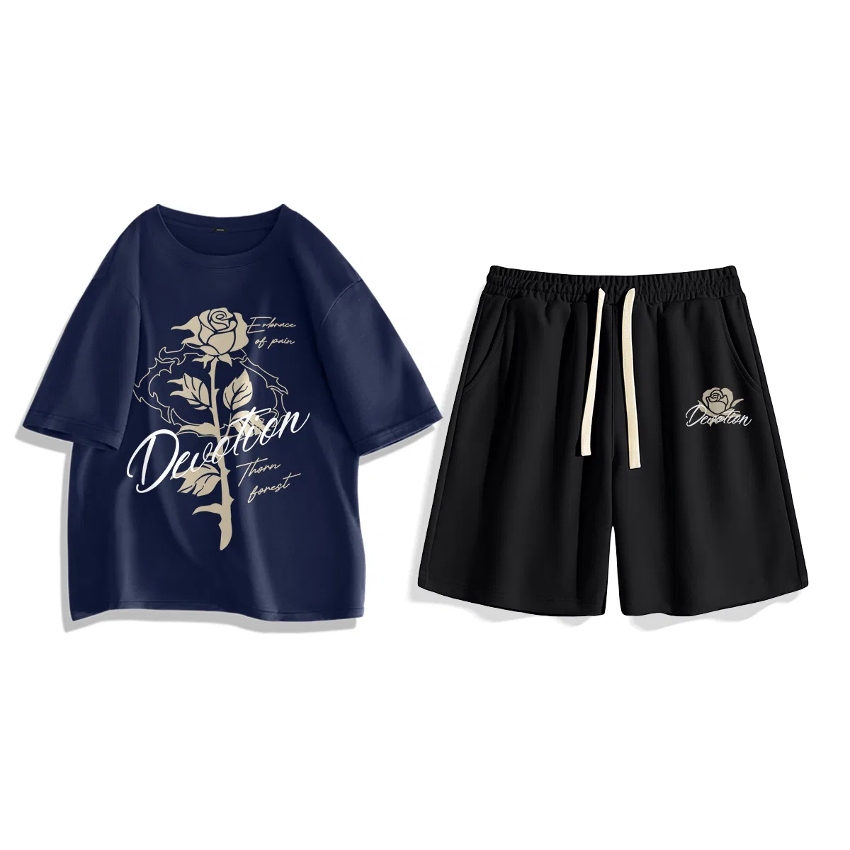 Детский спортивный комплект из двух предметов MINISO, Цвет Navy Blue + Black