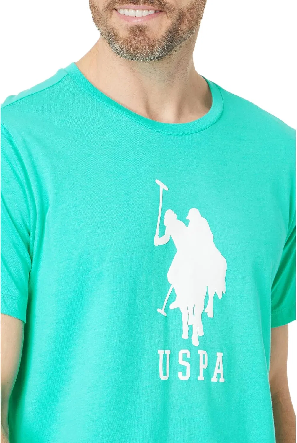 Мужская футболка с графическим принтом U.S. POLO ASSN., Pool Green — фото 3