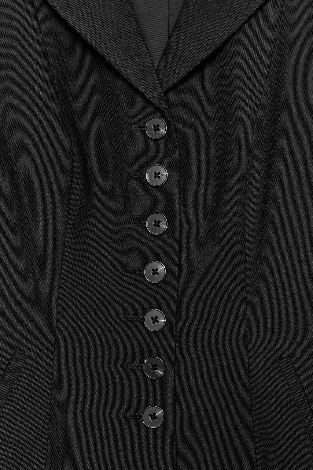 Блейзер Zara Corta Entallada ZW Collection, черный — фото 4