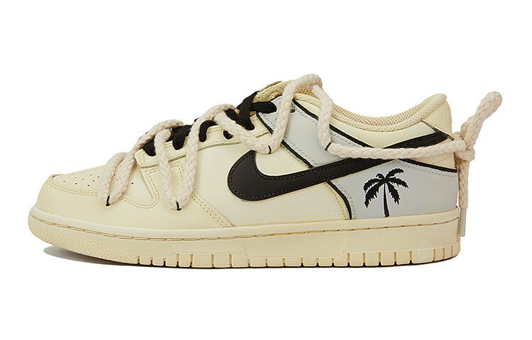 

Кроссовки Nike Dunk Skateboard Shoes Women's Low-Top Beige Black/Gray