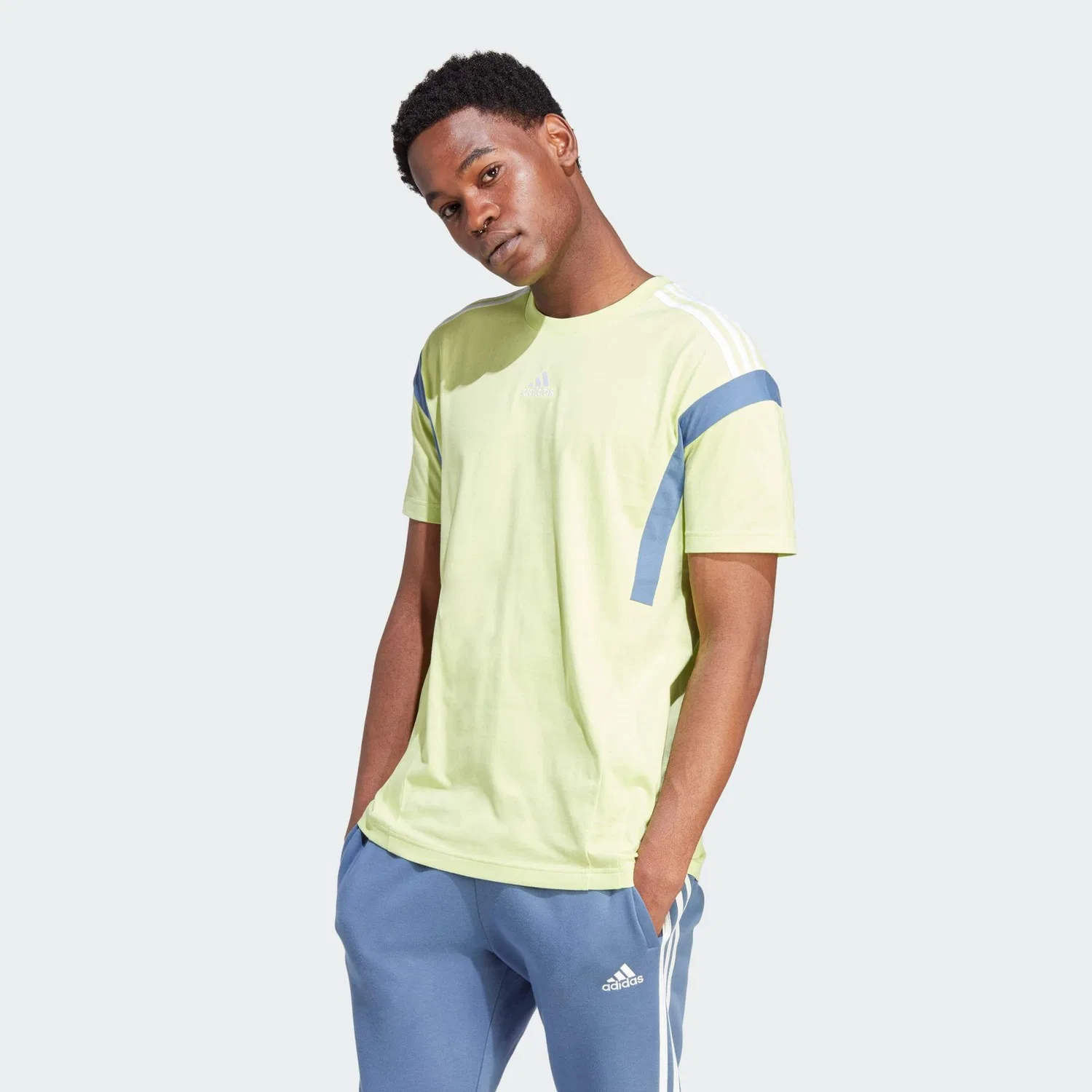 Мужская футболка с цветовой блокировкой Colourblock T-Shirt Adidas, Anisgrun