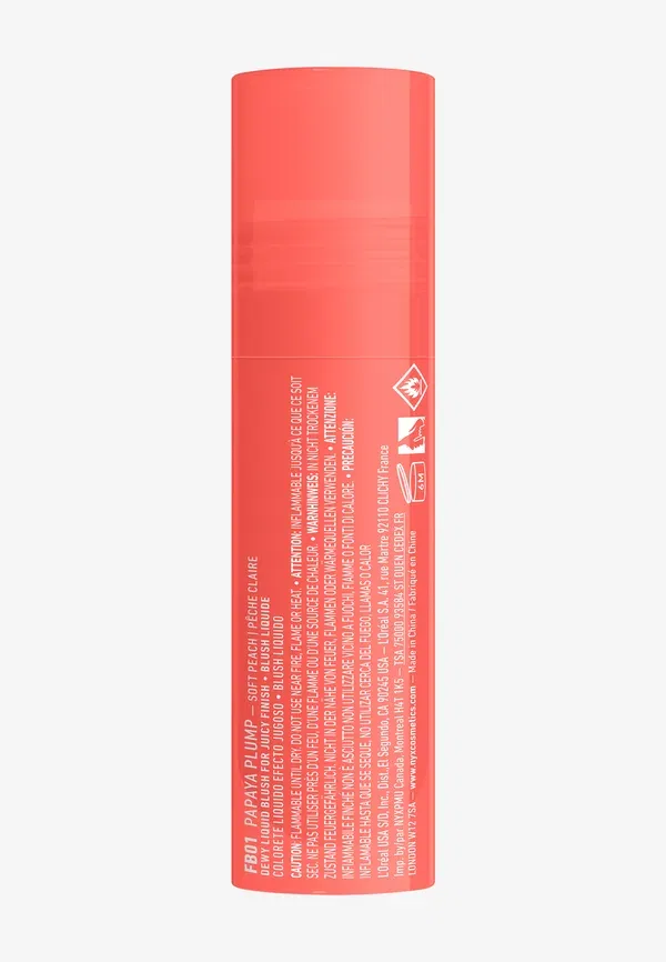 Румяна жидкие Fat cheeks blush Nyx Professional Makeup, 8 мл, Papaya Plump, цвет papaya plump — фото 3