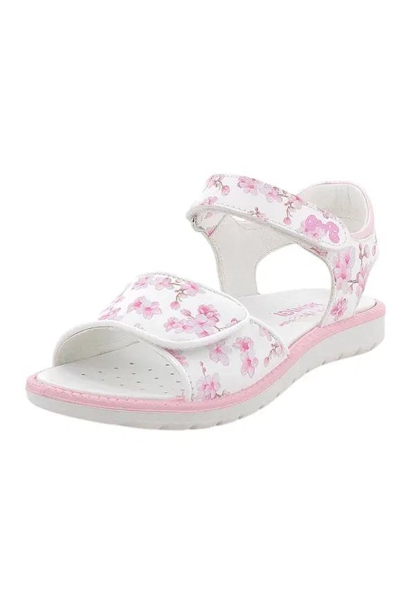 Сандалии с цветочным узором Sandali Primigi Pink, White, белый/розовый — фото 2