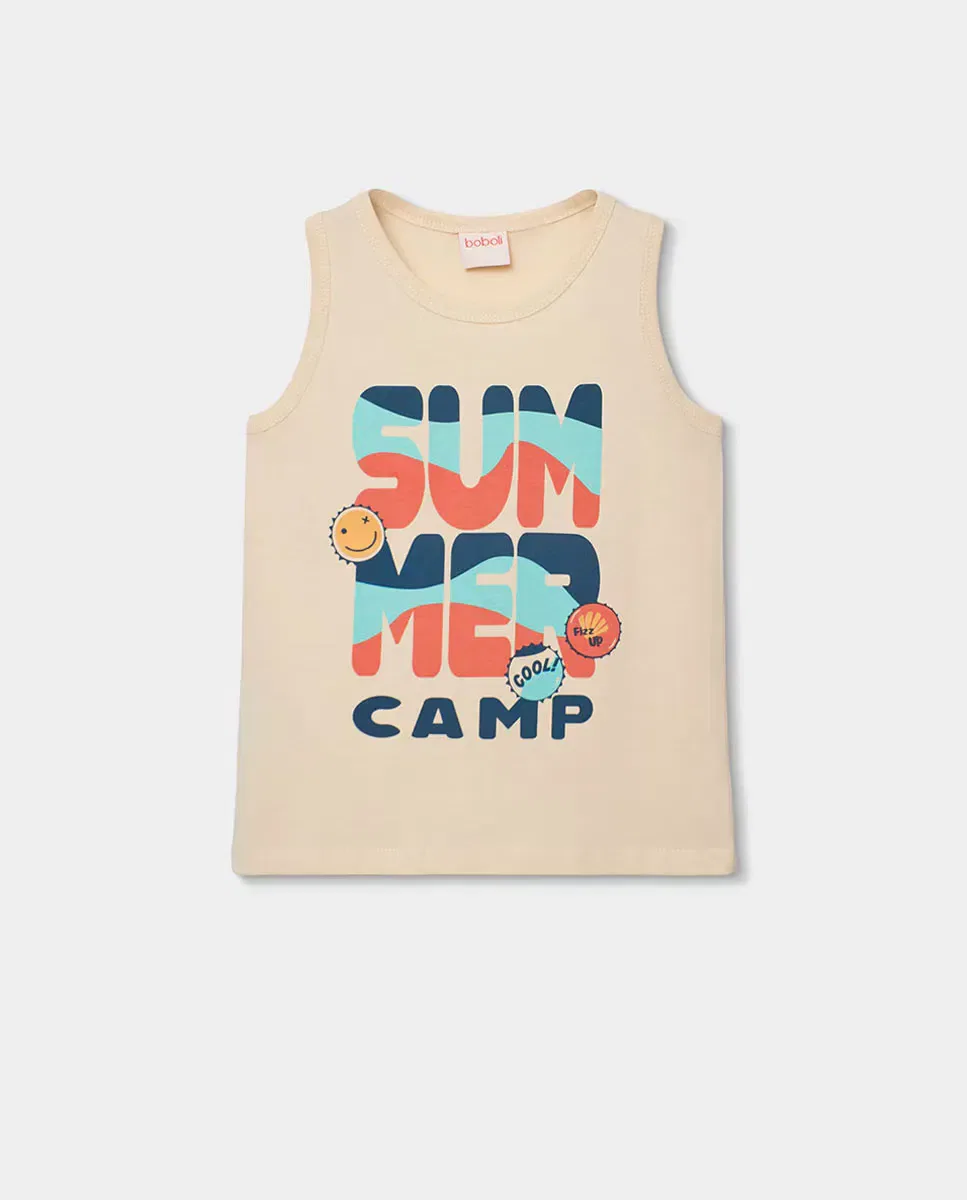 Детская футболка без рукавов Summer Camp Boboli, Beige