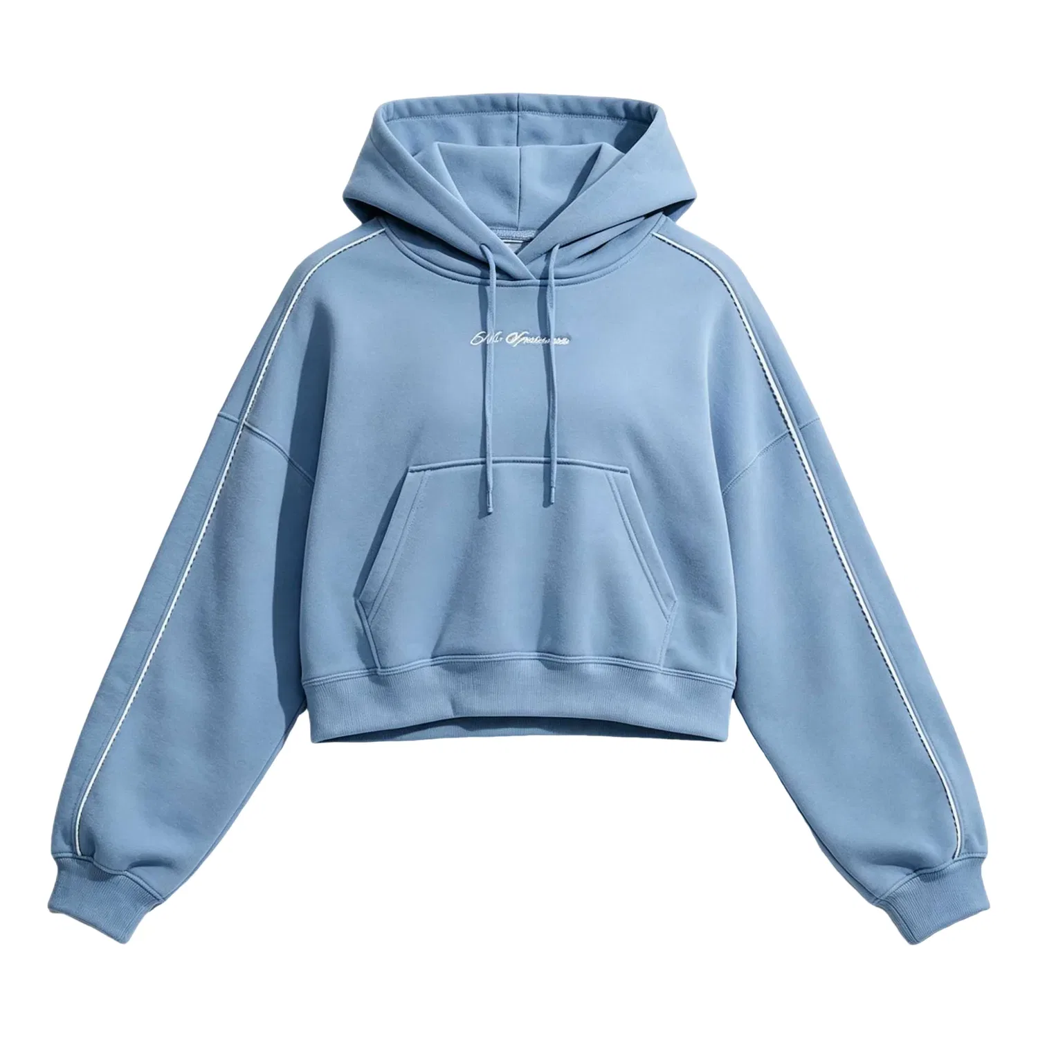 Женское худи Studio Fleece Medium Weight Graphic Pack Cropped Hoodie 'Work Blue Sail' Nike, Work Blue/Sail