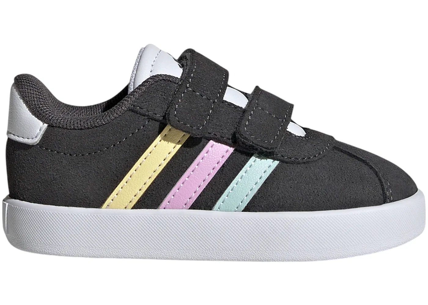 Детские кроссовки с замшевыми вставками Adidas VL Court 3.0, Grey Six/Halo Mint/Bliss Lilac