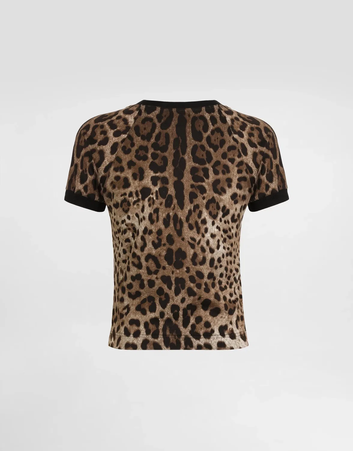 DOLCE & GABBANA Футболка из джерси с леопардовым принтом — фото 2