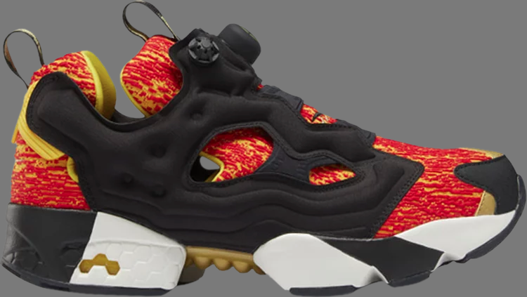 

Кроссовки instapump fury og 'glitch pack - black vector red' Reebok, черный