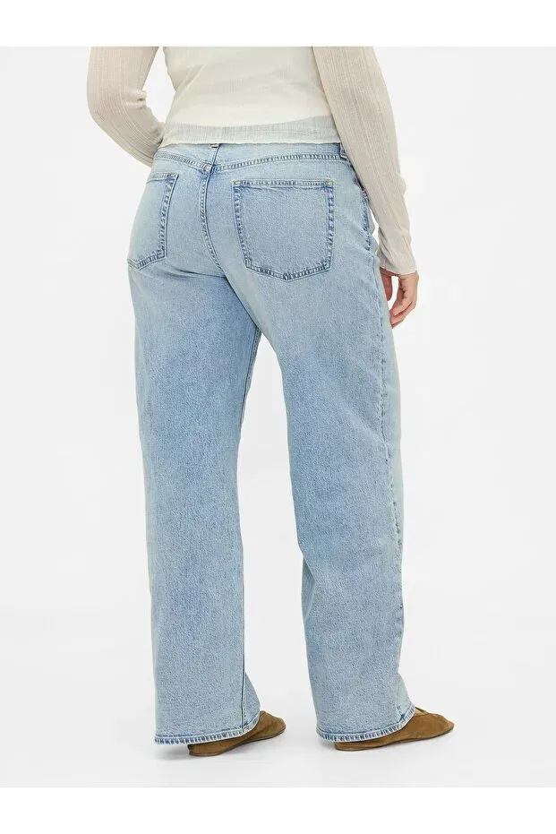 Женские джинсы с принтом 90s jean pants Gap, Light Blue000 — фото 3