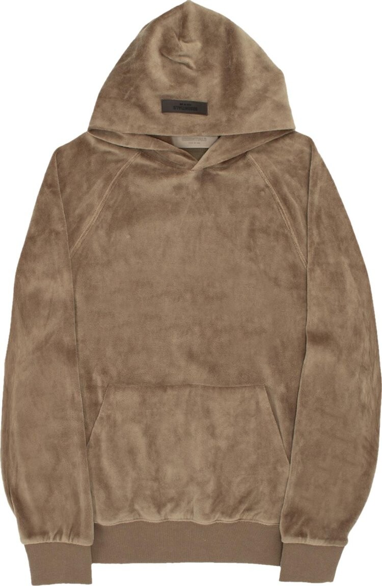 

Худи Fear of God Essentials Velour Hoodie 'Wood', коричневый