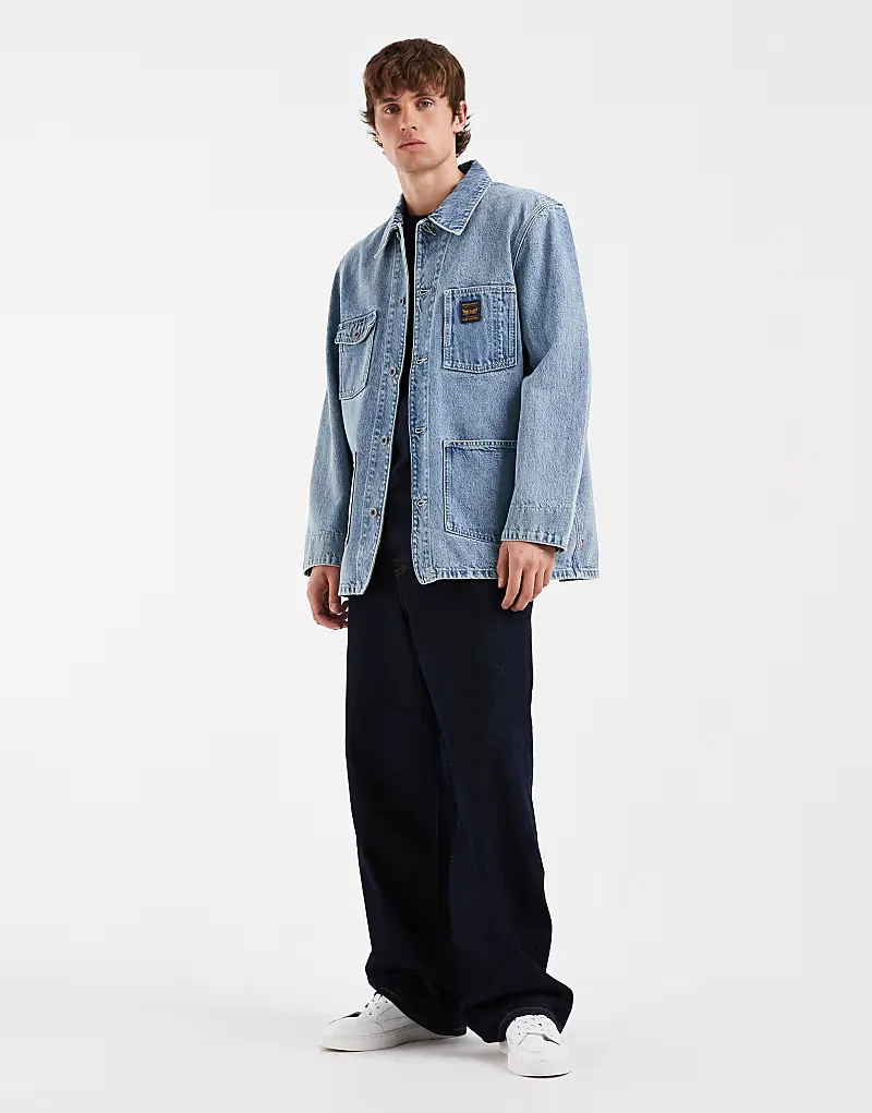 Рабочая куртка Levi's Workwear Berkley из денима светло-голубой — фото 2