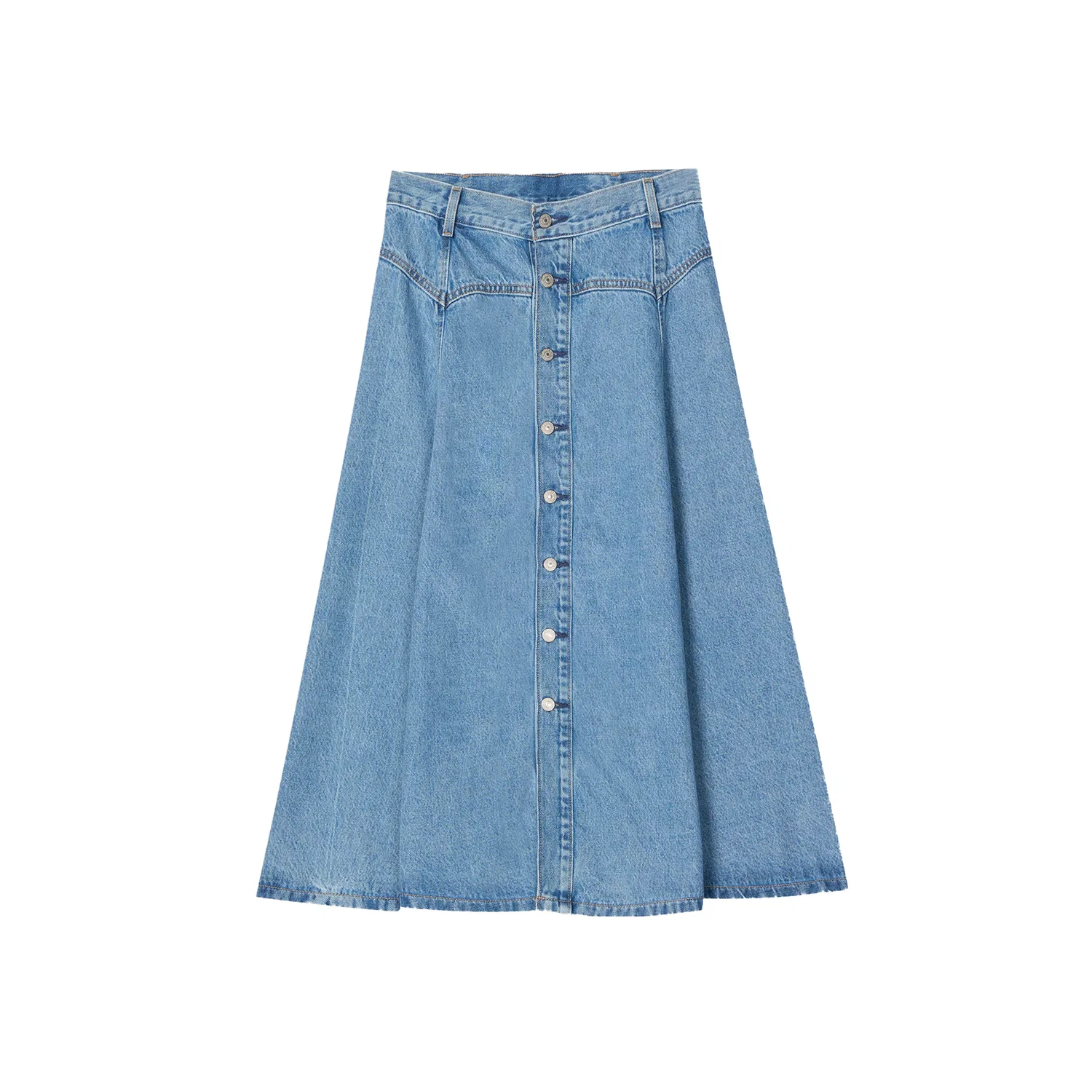 Женская джинсовая юбка-миди А-силуэта Levi's, Light Blue
