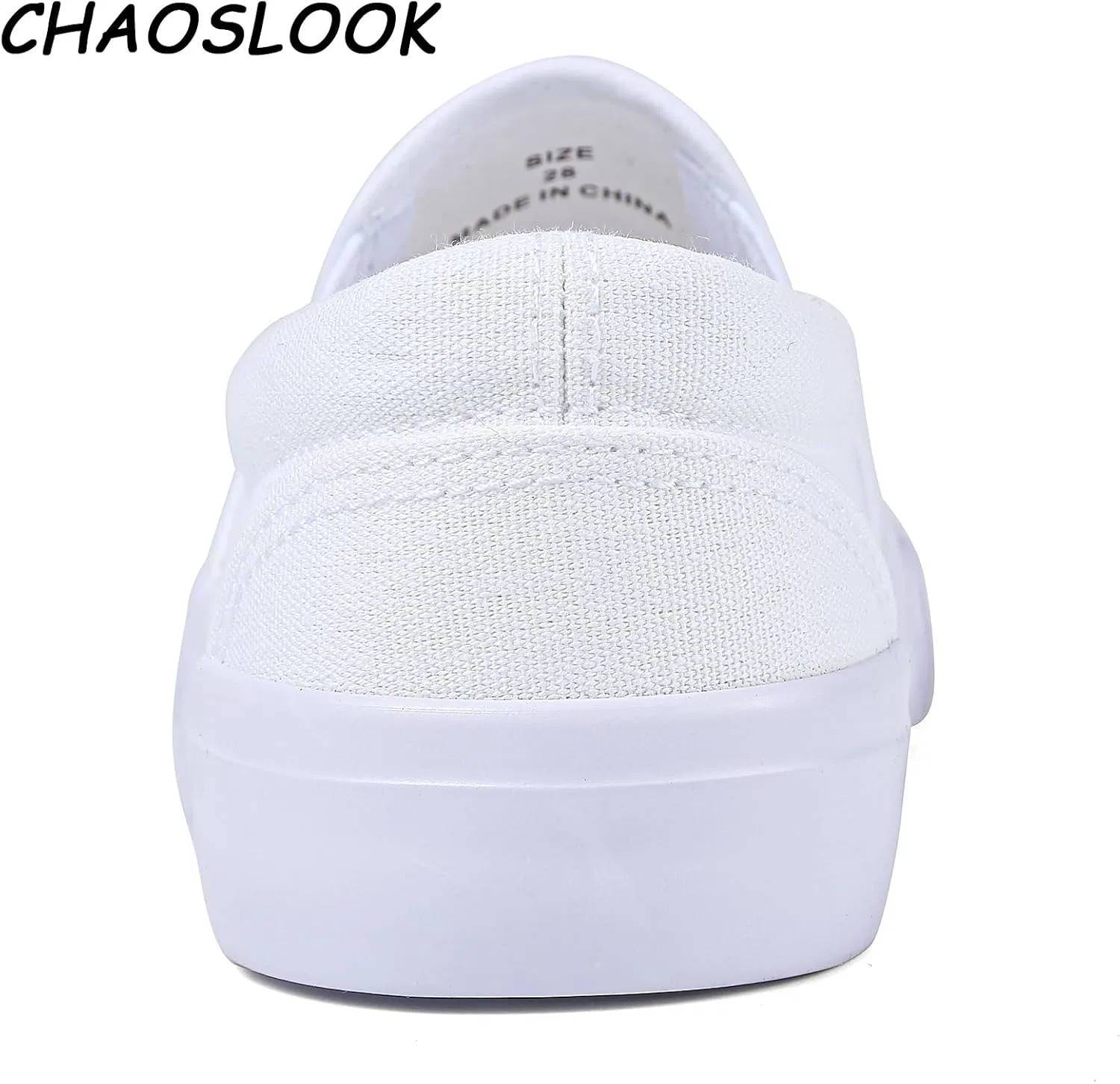 Детские кеды на шнуровке с принтом Chaoslook, All White — фото 4