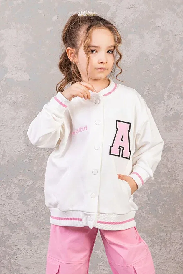 Детский кардиган для девочек с принтом College Cardigan Dmb Boys & Girls, Pink