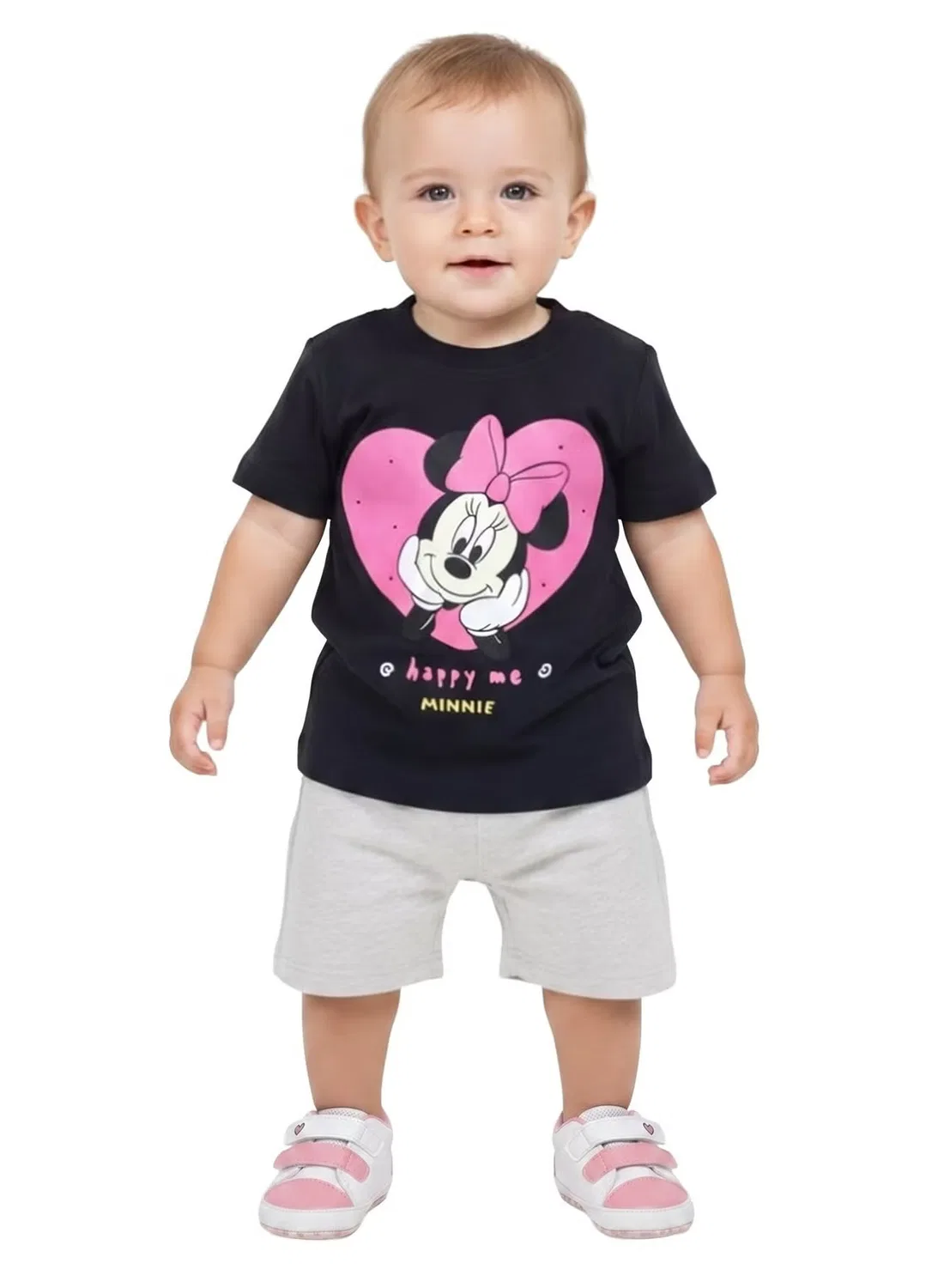Футболка с принтом Minnie Mouse Happy Me Disney, черный — фото 3