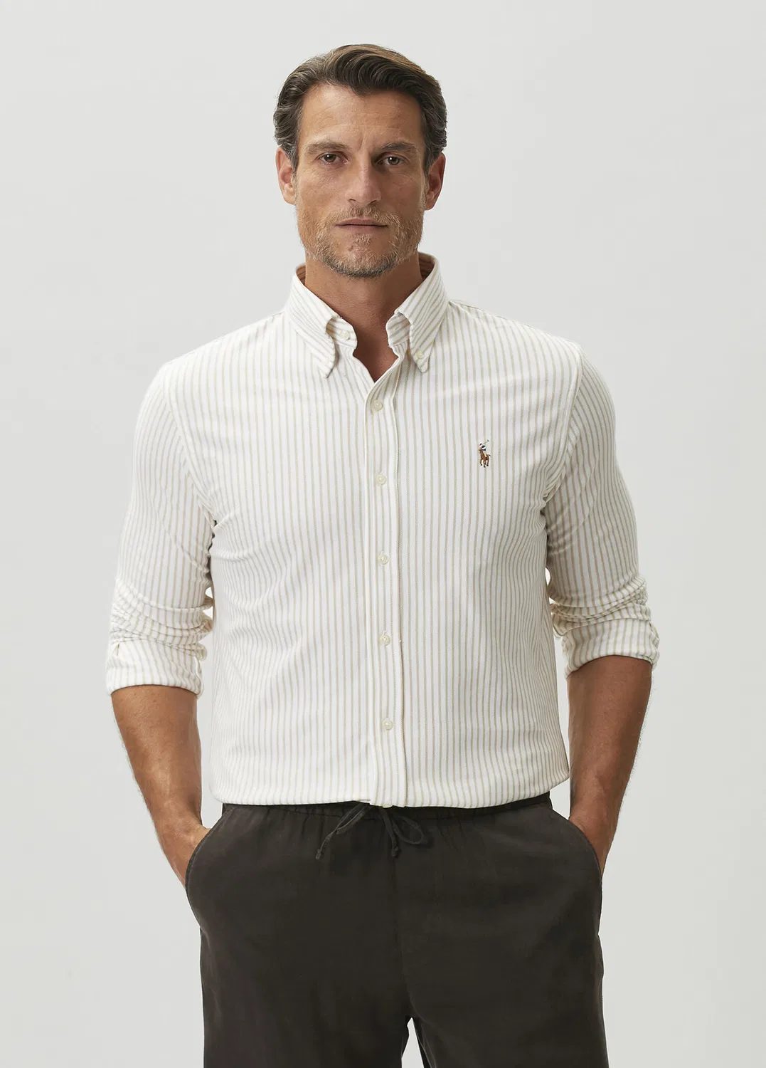 Рубашка Oxford Polo Ralph Lauren, Haki-Bej