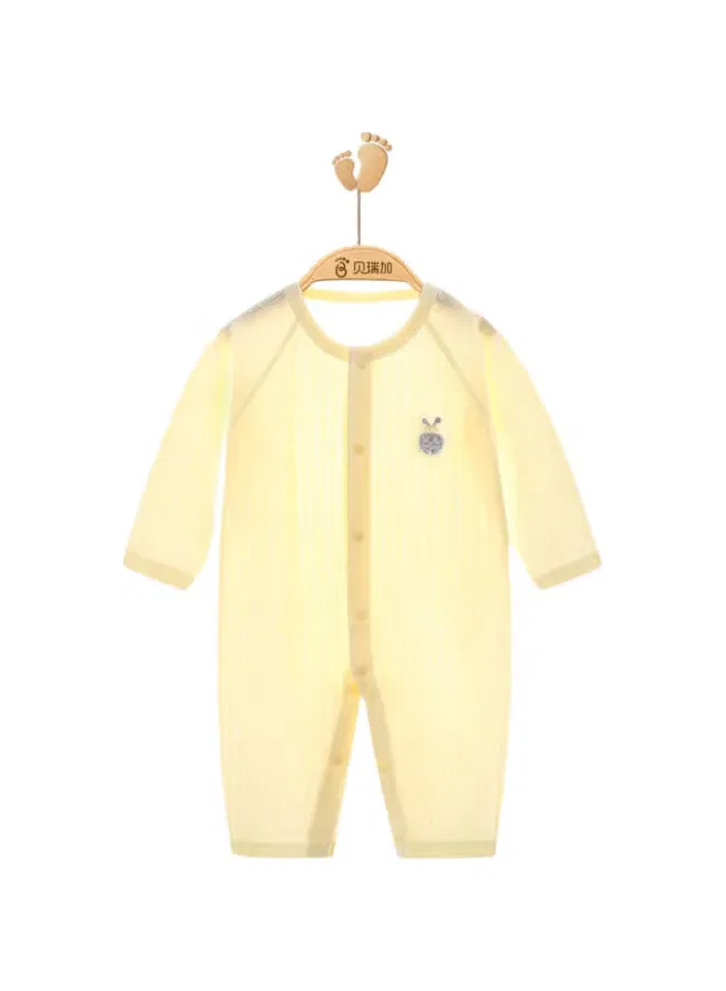 Боди-комбинезон для новорожденных из хлопка Babyprints, желтый — фото 3